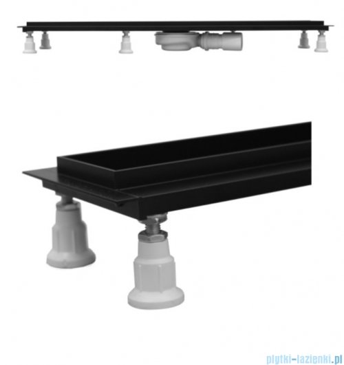Schedpol Base-Low Black odpływ liniowy z maskownicą Plate 100x8x7cm czarny OLP100/CST-LOW