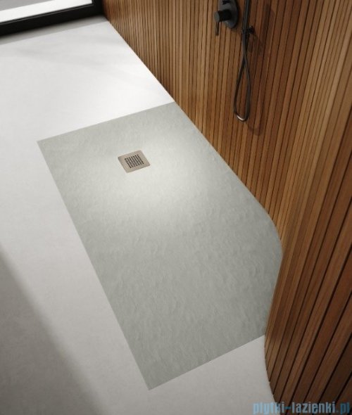 Schedpol Kalait Cement Stone brodzik prostokątny + syfon 80x140cm 3.3110/CT/ST-M2