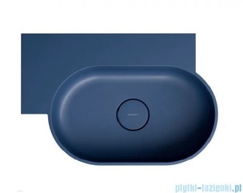 Omnires Ovo M+ umywalka nablatowa/wisząca lewa 55x38 cm midnight blue mat OVO555UWLMB