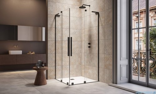 Radaway Furo SL Black KDD kabina 100x80cm czarny mat/szkło przejrzyste 10305100-54-01L/10305080-54-01R