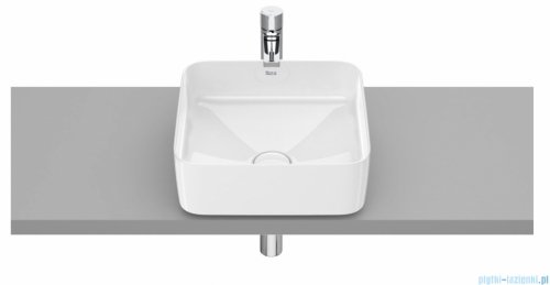 Roca FINECERAMIC umywalka nablatowa cienkościenna Square 37x37 biała A327532000