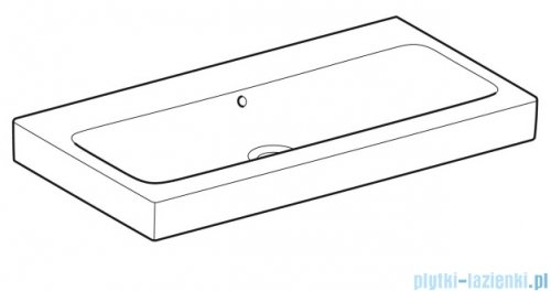 Geberit iCon Umywalka ścienna bez otworu na baterię z przelewem 90x48,5 cm 124093000