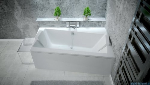 Besco Infinity 170x110cm wanna asymetryczna prawa + obudowa + syfon #WAI-170-NP/OAI-170-NS/19975