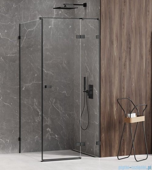 New Trendy Avexa Black kabina prostokątna 110x80x200 cm przejrzyste prawa EXK-1834