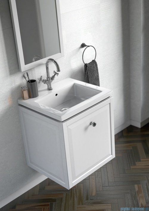 Oristo Montebianco lustro w ramie 40x80cm biały mat OR47-L-RAOO-40-2