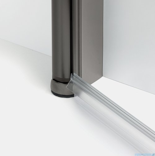 New Trendy New Soleo Gunmetal Brushed 90x110x195 cm kabina wspornik skośny grafit szczotkowany/szkło przejrzyste K-2141