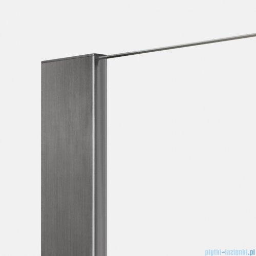 New Trendy Nesta Gunmetal Brushed kabina Walk-In 110x200 cm wspornik kątowy grafit szczotkowany/szkło przejrzyste K-1758-WL