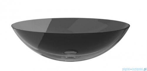 Besco Anya Carbon Grey + maskownica czarny matt umywalka nablatowa 50x35x15cm #UMA-50-CGB