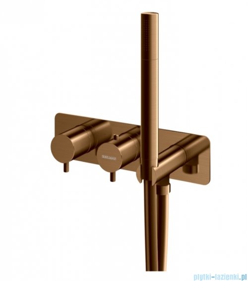 Kohlman Axel Brushed Copper bateria termostatyczna wannowa podtynkowa miedź szczotkowana QW265ABC