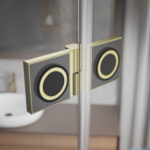 Radaway Essenza Pro Brushed Gold Ptj kabina pięciokątna 90x90 prawa szczotkowane złoto 10100000-99-01R/10100200-01-01