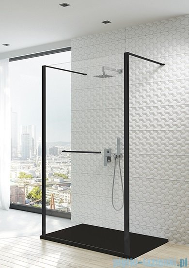 Sanplast Altus PII/ALTIIa kabina walk-in 120x212 cm czarny matowy 600-121-2761-59-401