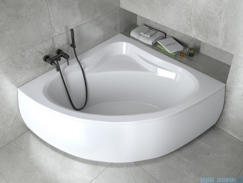 Besco Mia 130x130cm wanna narożna + obudowa + syfon #WAM-130-NS/OAM-130-NS/19975