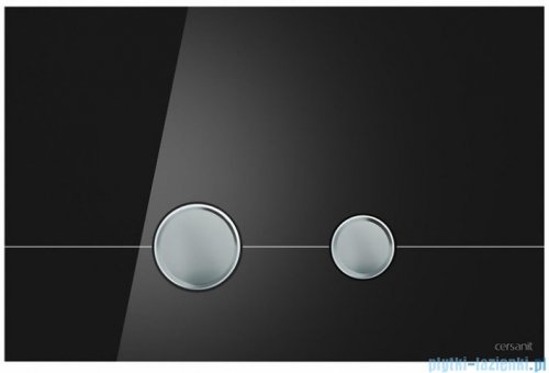 Cersanit Stero przycisk spłukujący 2-funkcyjny szkło czarne K97-372