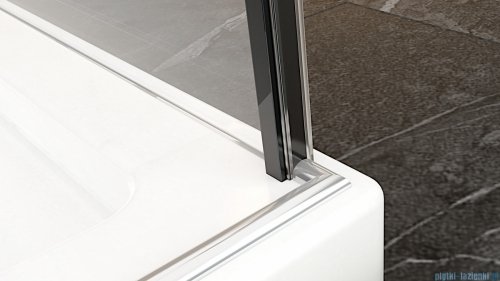 Radaway Idea 8 QL Black Kdj kabina 110x70cm lewa czarny mat/szkło przejrzyste 10550567-54-01L/10350503-01-01/10360070-01-01R