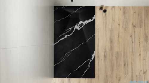 Besco Vexo Marble Black 160x90cm brodzik prostokątny VMB-160-90-P