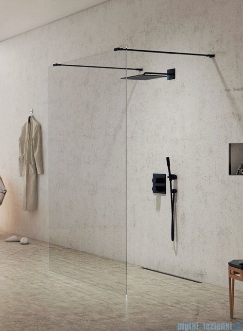 New Trendy New Modus Black kabina Walk-In 130x200 cm przejrzyste