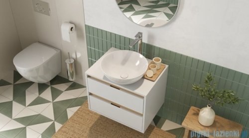 Excellent Design Korek klik-klak umywalkowo bidetowy, korpus złoto szczotkowane pokrywa ceramiczna biały mat ARIN.1485.K.01.WHMGB