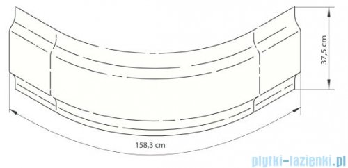 Deante Deep obudowa do brodzika 90 cm biała KTD 041O