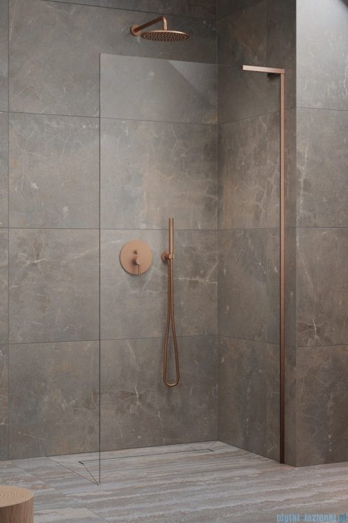 Radaway Modo SL II Brushed Copper kabina Walk-in 110x200 prawa szczotkowana miedź 10319114-93-01R
