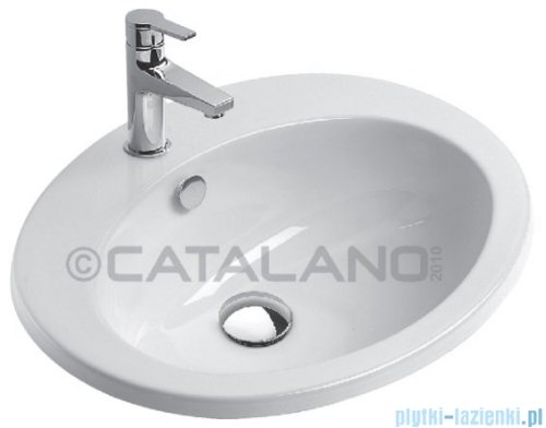 Catalano Incasso Sottopiano 57 umywalka nablatowa 57x47 cm biała 1INZE00