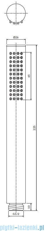 Omnires Microphone słuchawka prysznicowa 1-funkcyjna grafit MICROPHONEX-RGR