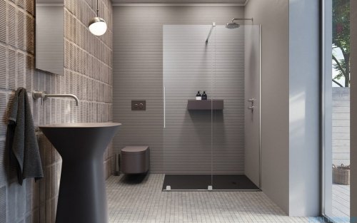 Radaway Furo kabina Walk-in 90x200cm prawa szkło przejrzyste 10106488-01-01R/10110444-01-01