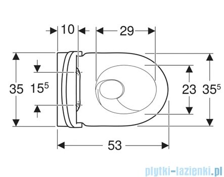 Geberit Acanto Zestaw Miski wiszącej Rimfree z deską wolnoopadającą 502774001