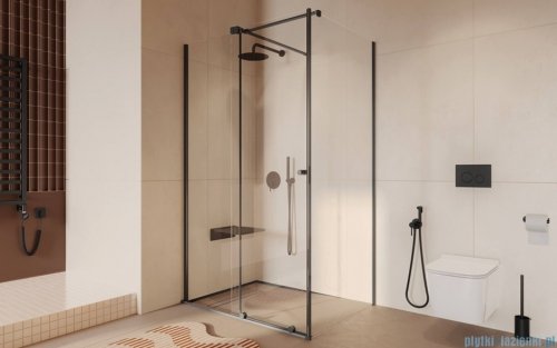 Excellent Ortigo kabina prostokątna 120x90 cm przejrzysta czarny mat KAEX.5016.K.1200.0900.BL