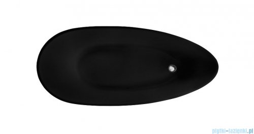 Besco Goya XS 142x62cm wanna wolnostojąca czarna + syfon klik-klak złoty czyszczony od góry #WMD-140-GBG