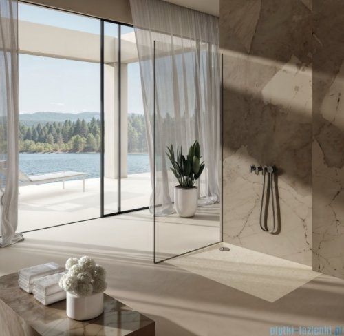 Schedpol Schedline Libra Cashmere Stone brodzik półokrągły 90x70x3cm 3SP.L1P-7090/PK/ST