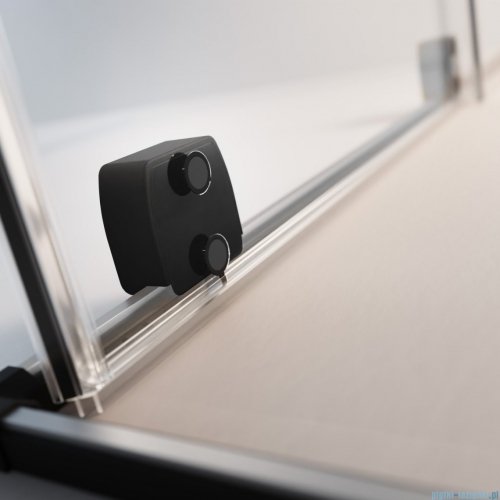 Radaway Furo Black SL kabina Walk-in 100x200cm lewa czarny mat/szkło przejrzyste 10306538-54-01L/10110494-01-01