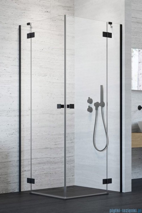 Radaway Essenza Black Kdd kabina 100x80cm szkło przejrzyste 1385062-54-01L/1385061-54-01R