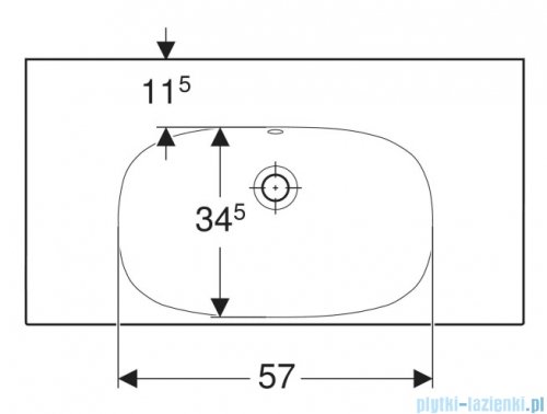Geberit Acanto Umywalka ścienna bez otworu na baterię 90x48 cm 500.624.01.2