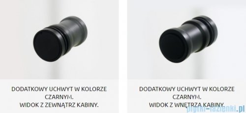  Radaway Nes 8 Black KDD B kabina walk in 80cm prawa czarny mat/szkło przejrzyste 10074080-54-01R