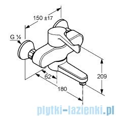 Kludi Medi Care Bateria umywalkowa wylewka 18cm chrom 349220524