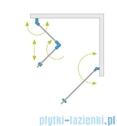 Radaway Nes Brushed Nickel KDD B / KDD I kabina 90x100cm lewa szczotkowany nikiel przejrzyste 10024090-91-01L/10015100-91-01R