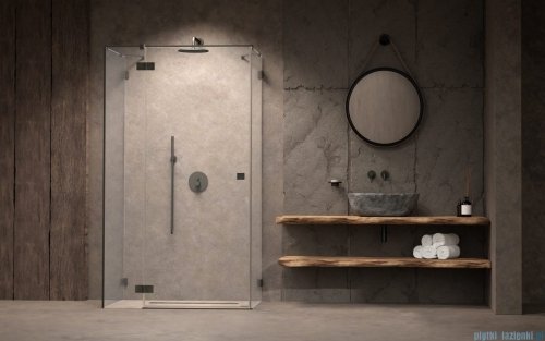 Radaway Essenza Pro Brushed GunMetal Kdj+S kabina 90x90x90cm lewa szczotkowany grafit 10097390-92-01L/10098090-01-01/10098090-01-01