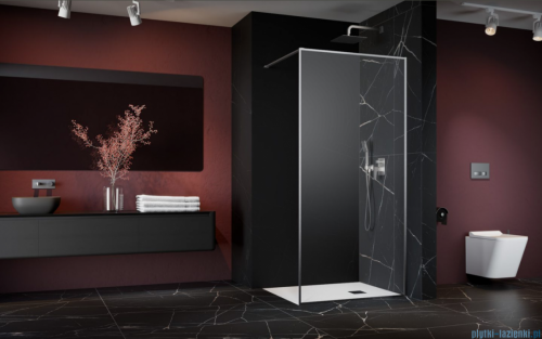 Radaway Modo F II Brushed Nickel kabina Walk-in 120x201cm Szczotkowany Nikiel szkło przejrzyste 10409124-91-01