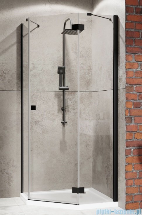 Radaway Essenza New Black Ptj kabina 80x80cm prawa szkło przejrzyste 