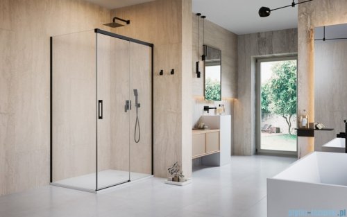 Radaway Idea Black 8 Kdj kabina 120x80cm prawa czarny mat/szkło przejrzyste 10340620-54-01R/10350553-01-01/10360080-01-01L