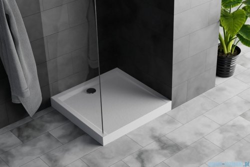 Excellent Forma Compact X brodzik kwadratowy 80x80 cm struktura, czarny mat BREX.1402.080.080.BLC