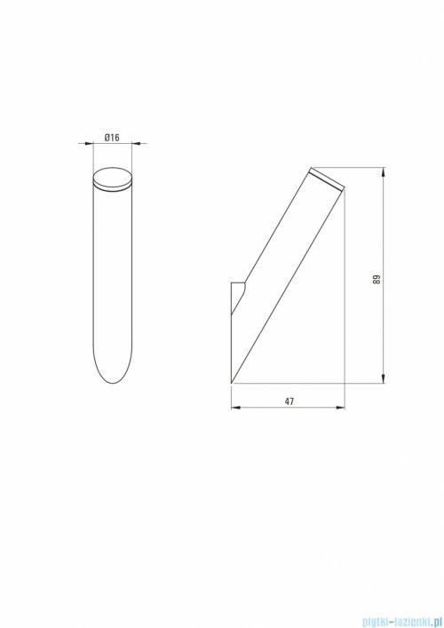 Deante SILIA Haczyk pojedynczy stal szczotkowana ADI_F111
