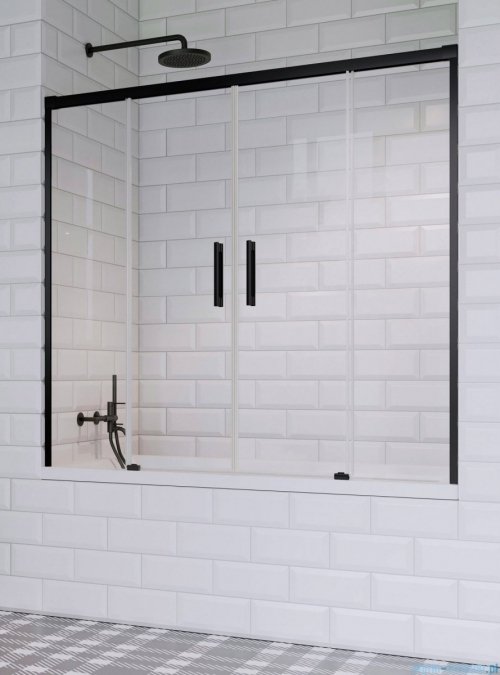 Radaway Idea Black Pn Dwd parawan nawannowy 150cm przejrzyste 10004150-54-01