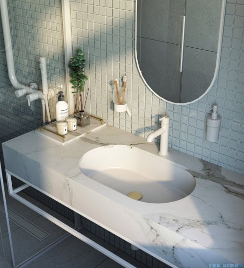 Deante SILIA Umywalka granitowa podblatowa/wpuszczana 58,8x39 cm nero CQS_NU6U