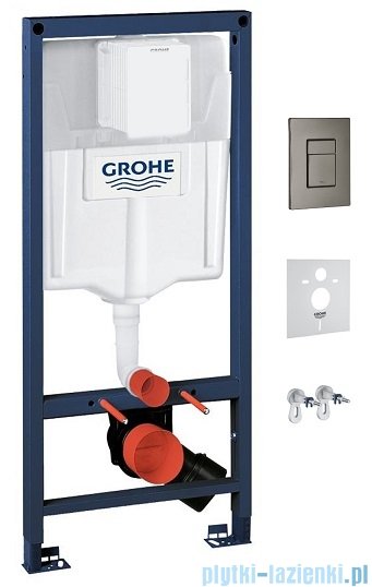Omnires Grohe Rapid stelaż podtynkowy do WC zestaw 4w1 przycisk grafit RAPIDSETGR