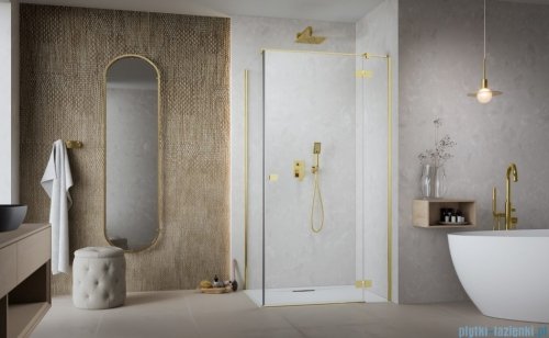 Radaway Essenza Kdj Gold kabina 110x80cm prawa szkło przejrzyste 1385041-09-01R/1384051-01-01