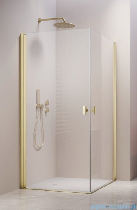 Radaway Nes 6 Kdd I Brushed Light Gold kabina 100x80cm szczotkowane jasne złoto 10021100-98-01L/10021080-98-01R