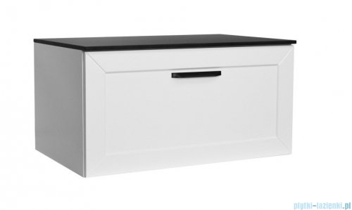 Besco Dexa szafka podumywalkowa 80x50x40cm biała, uchwyt czarny SUD-854-BC
