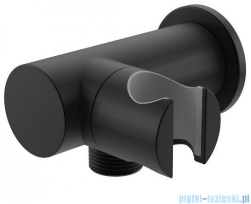 Kohlman Axel Black zestaw prysznicowy z deszczownicą 30 cm czarny mat QW210ABR30