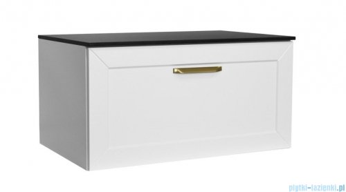Besco Dexa szafka podumywalkowa 60x50x40cm zielona, uchwyt złoty SUD-654-ZZ